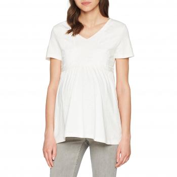 MAMALICIOUS Mlrosalina S/s Jersey Top a, Camiseta de Tirantes Premamá para Mujer, Blanco