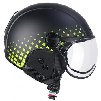 CGM Casco Jet 801s Ebi Tone, tipo: casco jet, características: diseño unisex, color amarillo fluo mate, talla L (59cm)