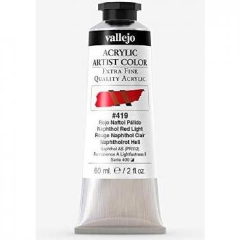 Vallejo Acrylic Artist Color 16419 Naphtol Red Light