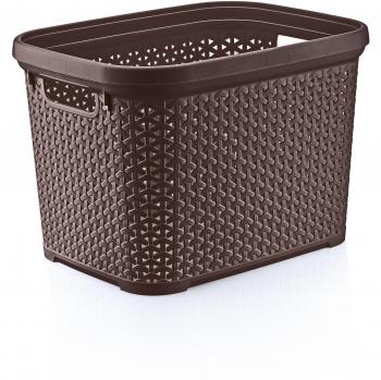 Maya Professional Tools 081091M Cesta Almacenaje Ratan sin Tapa, 30 litros, Marron