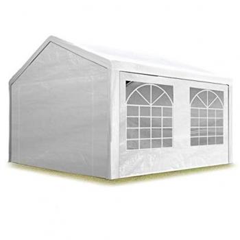 Carpa para fiestas TOOLPORT 3x5 m en blanco, lona PE 350 N impermeable, con protección UV