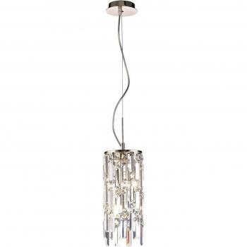 Lámpara colgante Maddison Cilindro 2 bombillas G9 Oro rosa / cristal