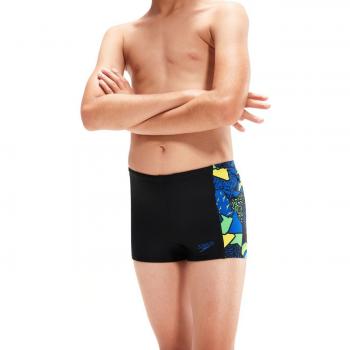 Speedo - Bañador de niños Allover Panel Aquashort Speedo, tipo: bañador bóxer, características: diseño allover panel, ajuste cómodo, material resistente al cloro, secado rápido, ideal para actividades acuáticas