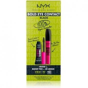 NYX Professional Makeup - BOLD EYE CONTACT SET BLACK Paletas y sets 1 pieza, incluye Maquillaje de ojos Cejas Set de regalo On the Rise Volume Lift Mascara Black 10 ml + Thick It Stick It Brow