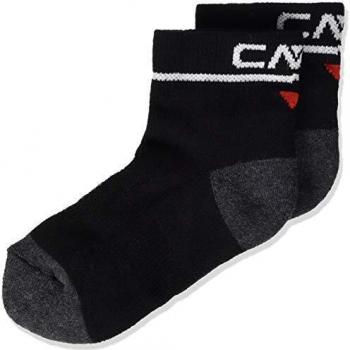 CMP Cotton Running Socks Calcetines, Chico, Black, 28/30