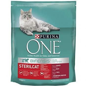 Purina One Bifensis Alimento Para Gatos Esterilizados Rico En Buey - 800 gr