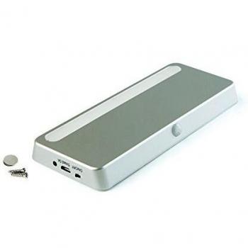 EMUCA 5073725 Luminaria Led Recargable con Sensor De Movimiento, 1 W, Gris Metalizado
