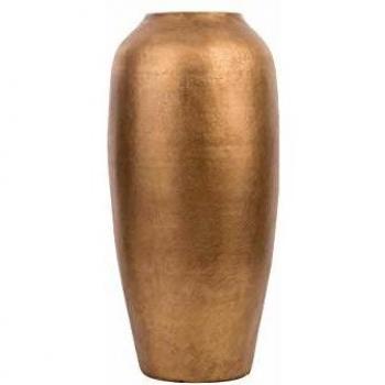Jarrón Decorativo de Suelo Terracota Dorado 48 cm Estilo Industrial Lorca