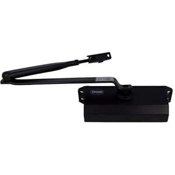 Amig - Cierrapuertas para Cierre Automático de Puertas de Peso Max 40 kg y Ancho Max 85 cm | De Aluminio Acabado Negro Mate | Evita Accidentes por Portazos o Corrientes de Aire | Incluye Tornillos