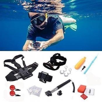 XINKAITE Kit 12-en-1 de accesorios para cámaras de deporte Hero 4/ 3+ / 3/2/1