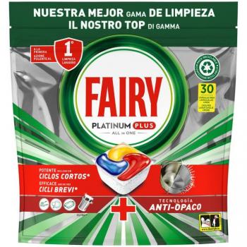 Fairy Platinum Plus Cápsulas de Lavavajillas Todo en Uno, 60 Cápsulas, Fragancia Limón