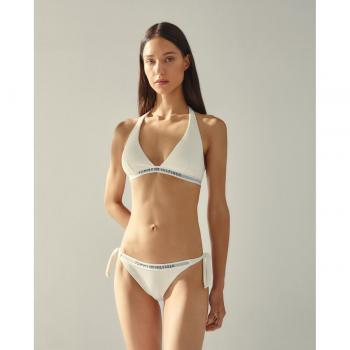 Braga bikini lisa con logo y lazos laterales - Tommy Hilfiger