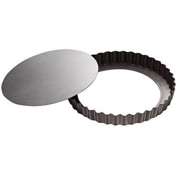 Jomafe Bakedelight Molde para Tartas, con Fondo móvil, 28 x 28 x 2 cm, Acero, Negro, 28 cm