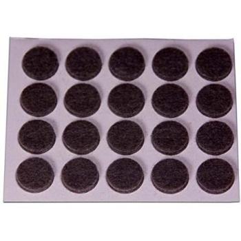 Brinox B76020G Deslizadores de fieltro sintético, Gris, Diámetro 16 mm, Set de 20 Piezas