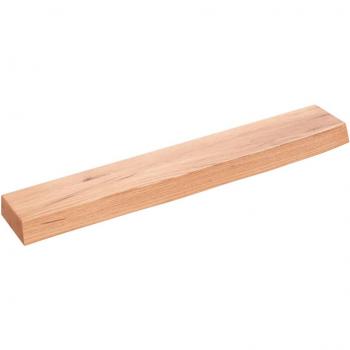 Estante de pared de madera de roble tratada 60x10x4cm en color natural, marrón claro y marrón oscuro para oficina, estudio y dormitorio - Estantería/Librería/mueble de almacenamiento