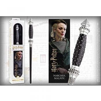 The Noble Collection - Varita de PVC Narcissa Malfoy de 30 cm con Libro prismático ...