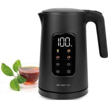 Hervidor Eléctrico Emerio WK-132229, 1,7 L, 2200 W, Control Táctil, 13 Temperaturas y Función de Mantenimiento del Calor - Negro
