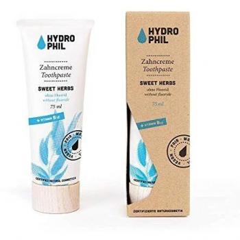 Pasta de Dientes Hidrophil Hierbas Dulces sin Fluor, 75 ml
