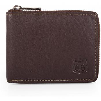 Route 66 CREMALLERA, Billetero Licencias Unisex Adulto, Marrón, Mediano