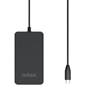 Cargador Nilox NXPDCGAN100W USB-C 100W, Carga Rápida para Portátil, Tableta y Smartphone, Negro