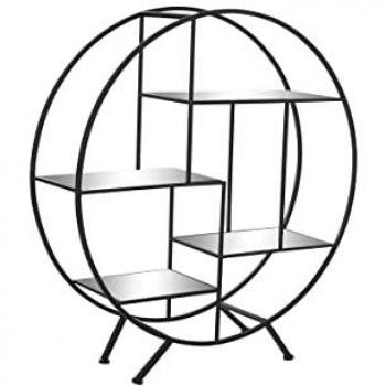 Estantería DKD Home Decor Negro Metal Espejo 95 x 27 x 105 cm