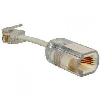Desenredante de Cables para Auriculares Telefónicos InLine 18890 con Conector RJ10 Transparente
