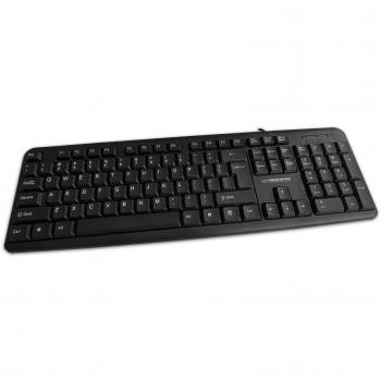 Esperanza EK139 Teclado USB con Cable, Distribución Polaca QWERTY, Color Negro
