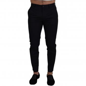 Dolce & Gabbana Blue Stretch Cotton Slim Trousers Chinos Pants - IT46 | S