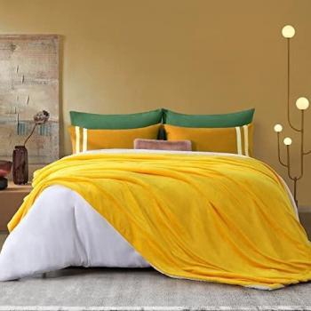 Wavve Manta Sherpa Franela Reversible 220x240 cm, Manta Polar para Cama 135/150, Manta de Microfibra Grande para Sofá, Sobrecama Suave, Caliente, Transpirable para Invierno