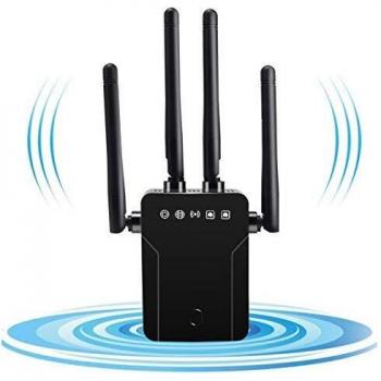 GOBRAN - Repetidor WiFi (1200 Mbps, Doble Banda 5 GHz, 2,4 GHz, Cubre hasta 200 m2 (repetidor WiFi)