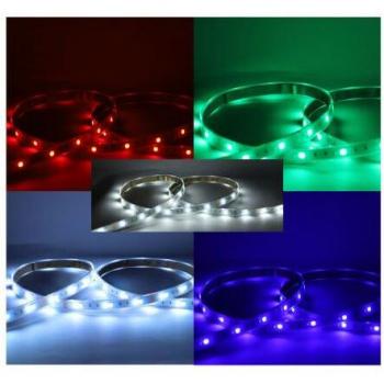 Tira LED Regulable DC12V 9W/m 320lm/m 60LED/m 120° Impermeable IP67 5m - RGB+W