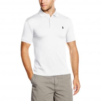 Ralph Lauren Classic Short Sleeve Polo Shirt for Men, White, Size 2XL