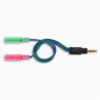 ArkarTech Adaptador Divisor para Auriculares 3.5mm Mic y Audio Cable para PS4, Auriculares, Tableta, Teléfono Móvil y un Ordenador Portátil