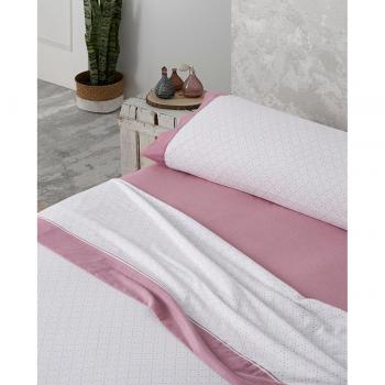 Juego de Sábanas Eira Rosa Fuerte Cama de 150 4 Piezas