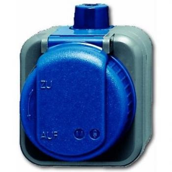 Toma de corriente Schuko 2300 EWDI IP66 con tapa abatible - Busch-Jaeger Duro 2000 WDI