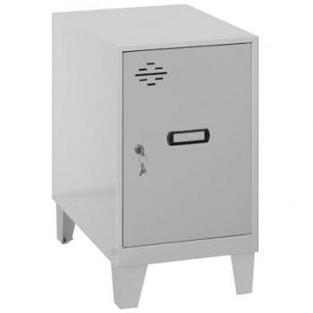 Taquilla Vestuario Metálica Pequeña 575x400x500 mm con Llave, Color Gris - SimonRack