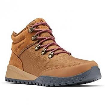 Bota Marrón Impermeable Columbia Fairbanks Mid para Hombre, características: impermeables, diseño de montaña, aptas para senderismo y trekking, color marrón (Elk x Graphite), talla 43 EU