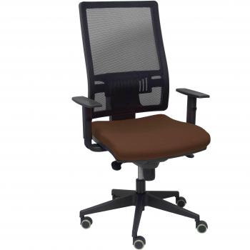 Silla de Oficina Horna Bali Marrón Oscuro con Brazos Regulables