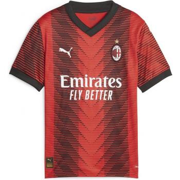 Puma AC Milan Home Junior Short Sleeve Jersey 2023/2024 - Black/Red, Size: 7-8 years