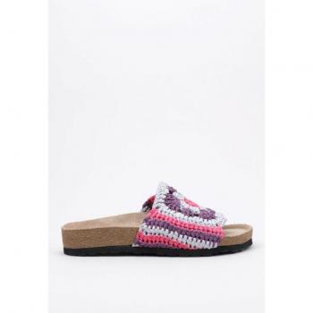Sandalias Planas para Mujer Top 3 23512 Violeta - Corte Textil de Calidad