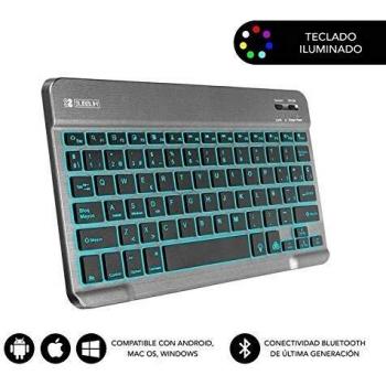 SUBBLIM Smart Backlit BT Keyboard Grey