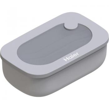 Fiambrera Hermética Haier HAGSG4080 con Doble Compartimento y Válvula para Microondas - Gris