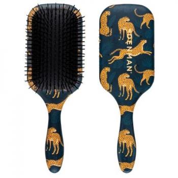 Denman D90L Ultra Detangling Leopard Paddle Brush for Curly and Natural Hair