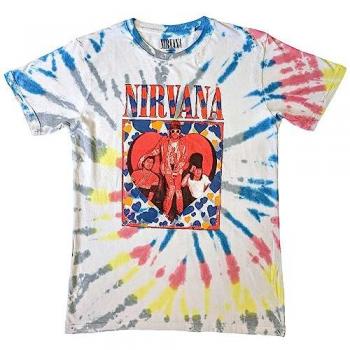 Nirvana Heart Dye Wash Unisex T-Shirt - White - XXL - Jersey