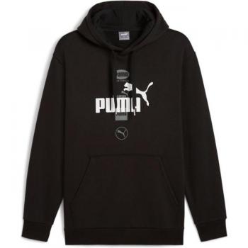 Sudadera Puma Power Graphic Negra para Hombre, Talla L