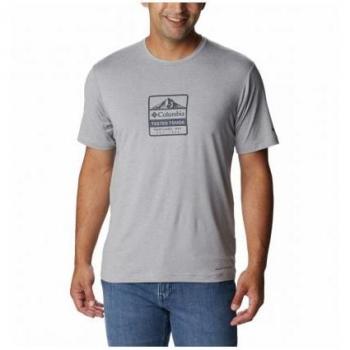 Camiseta Columbia Tech Trail Front Graphic SS para hombre (Cool Grey Hthr)