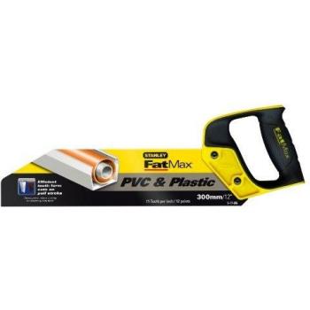 Stanley Serrucho para PVC y plástico 300mm FatMax 2-17-206, Multicolor, Estandar