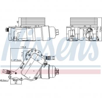 Enfriador de aceite para motor NISSENS 91339 - FIRST FIT