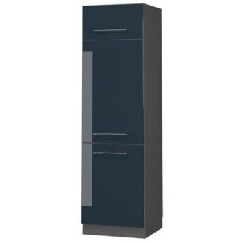 Armario empotrado para frigorífico Vicco Fame-Line, 60 cm, Azul oscuro alto brillo
