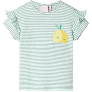 Camiseta infantil verde menta 128